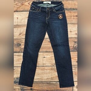 Ambercrombie & Fitch Skinny Ankle Jeans Women's Size 4/27 Preppy Retro Dark Wash